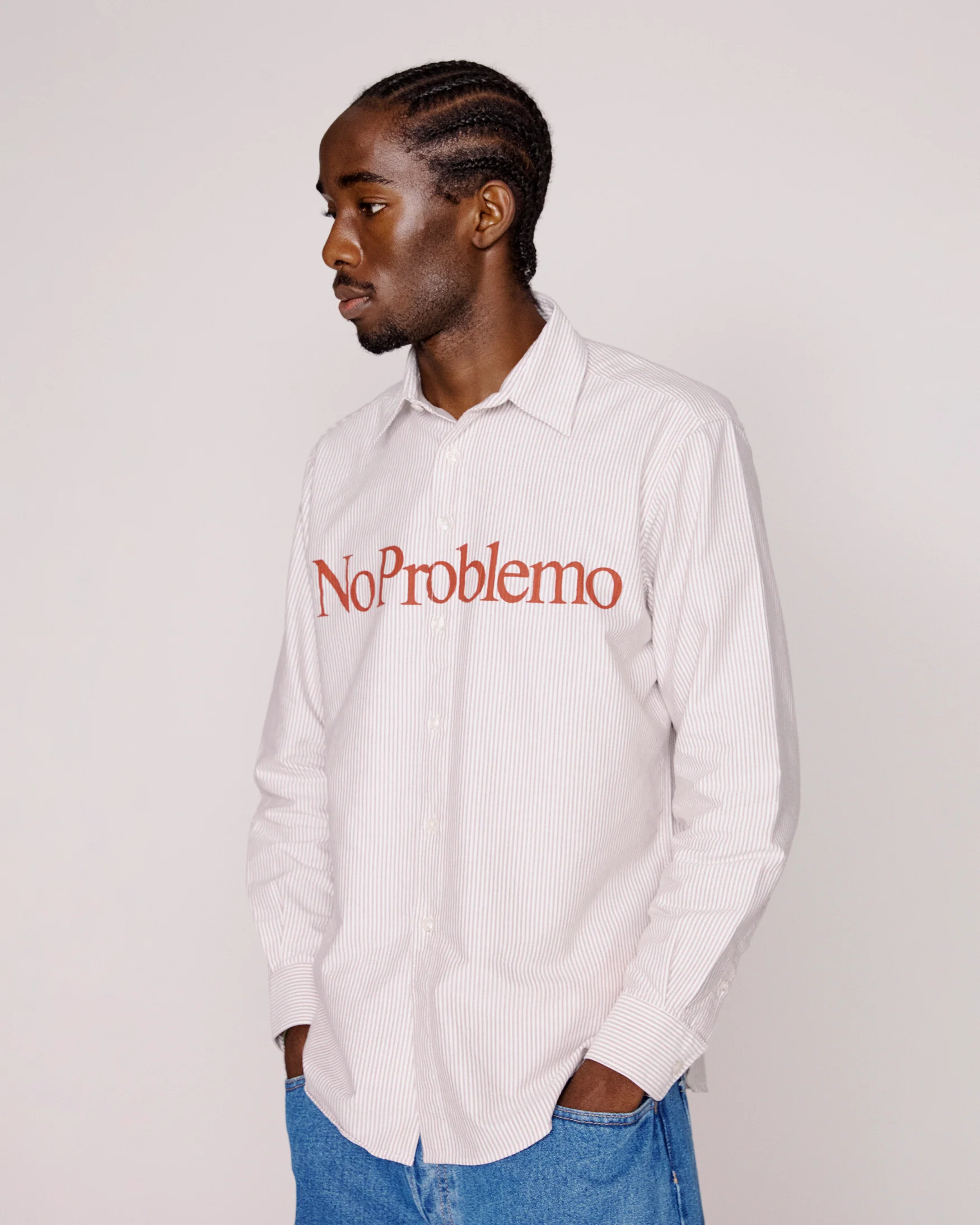 No Problemo LS Stripe Oxford Shirt - Image 5