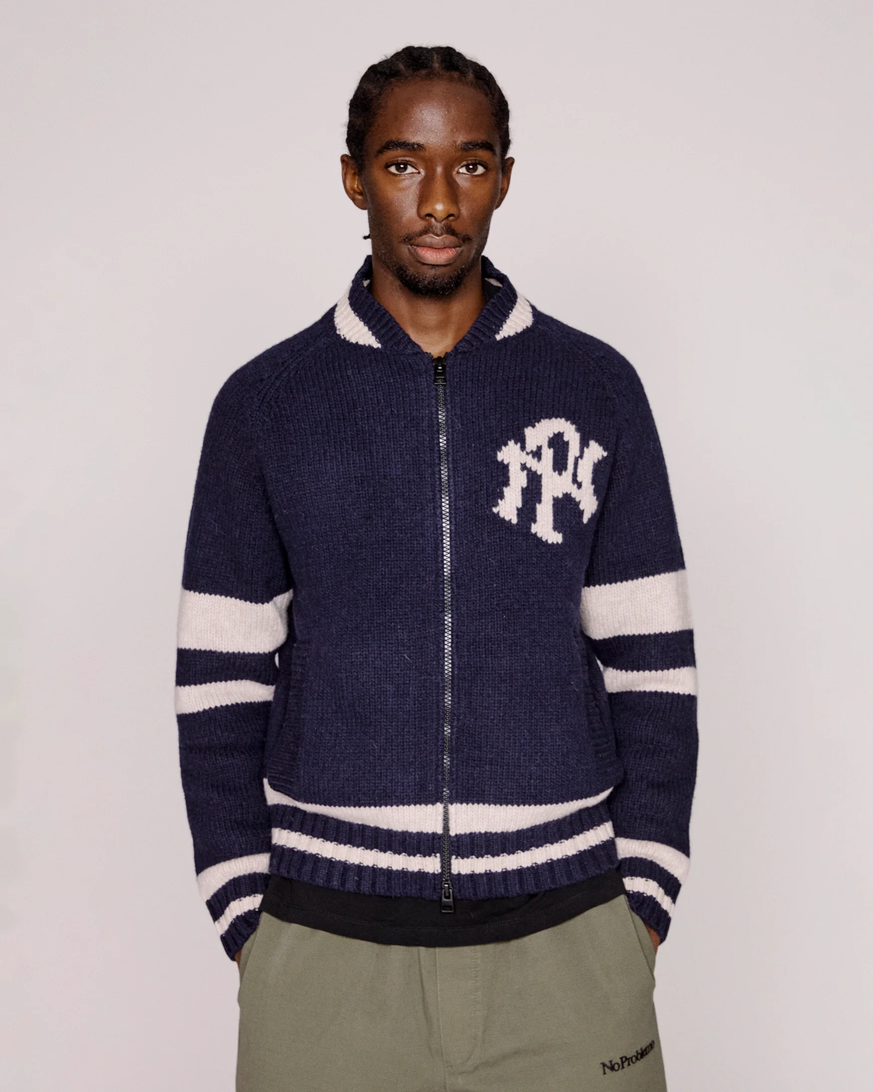 NYP Varsity Zip Thru Knit - Image 4
