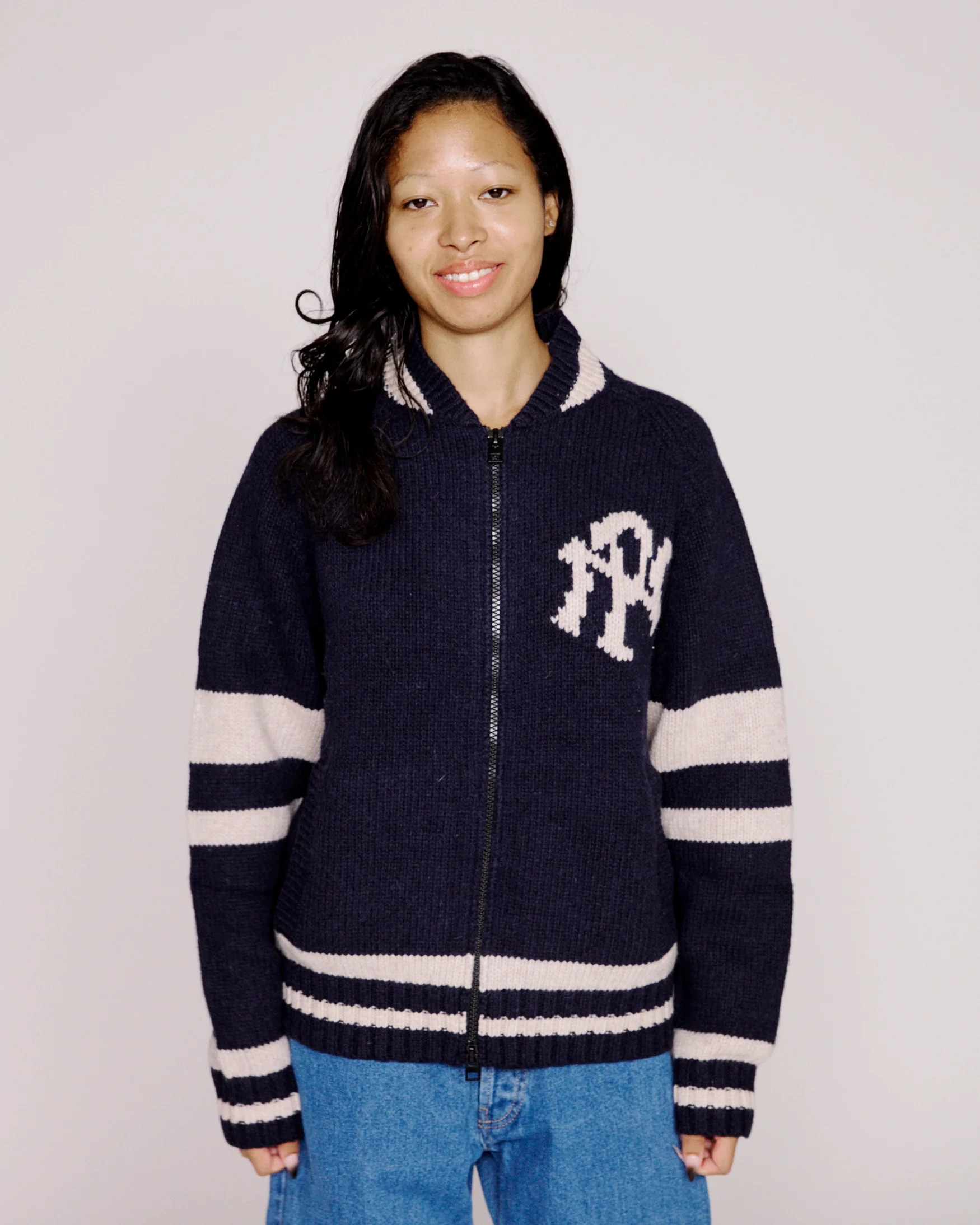 NYP Varsity Zip Thru Knit - Image 5