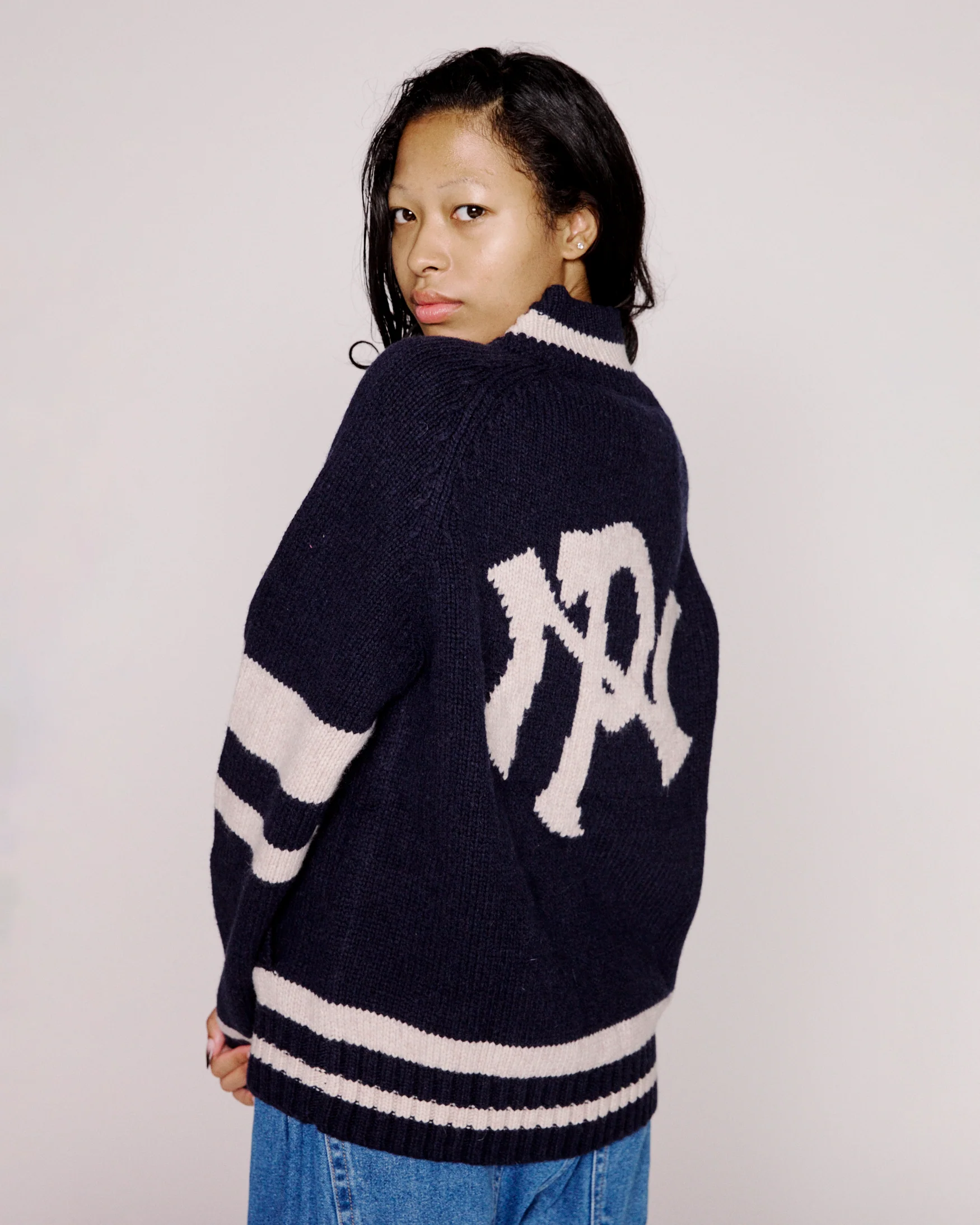 NYP Varsity Zip Thru Knit - Image 6