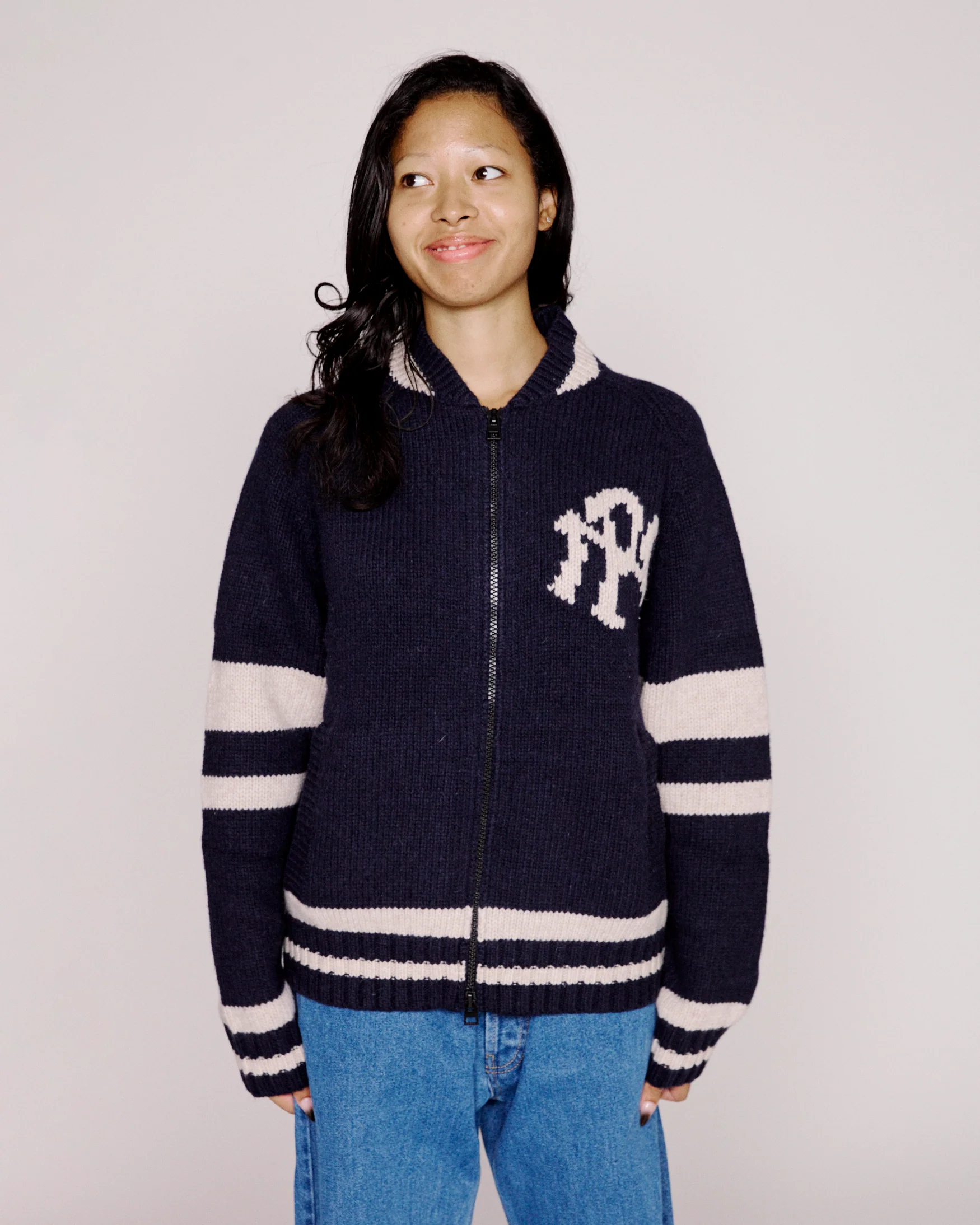 NYP Varsity Zip Thru Knit - Image 7