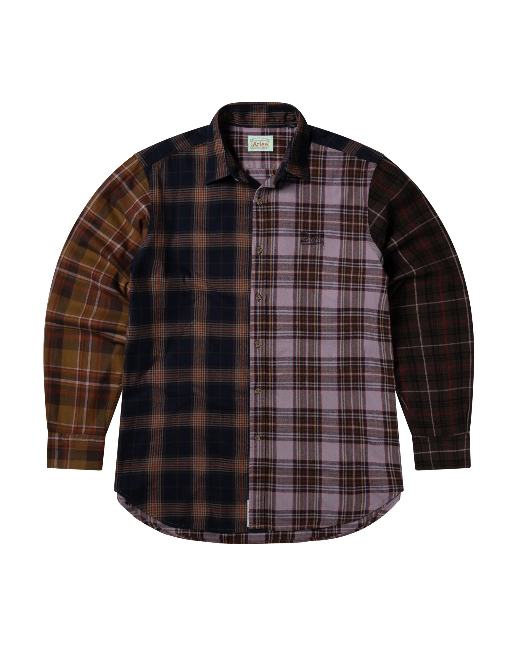 Overdyed Patchwork LS Shirt