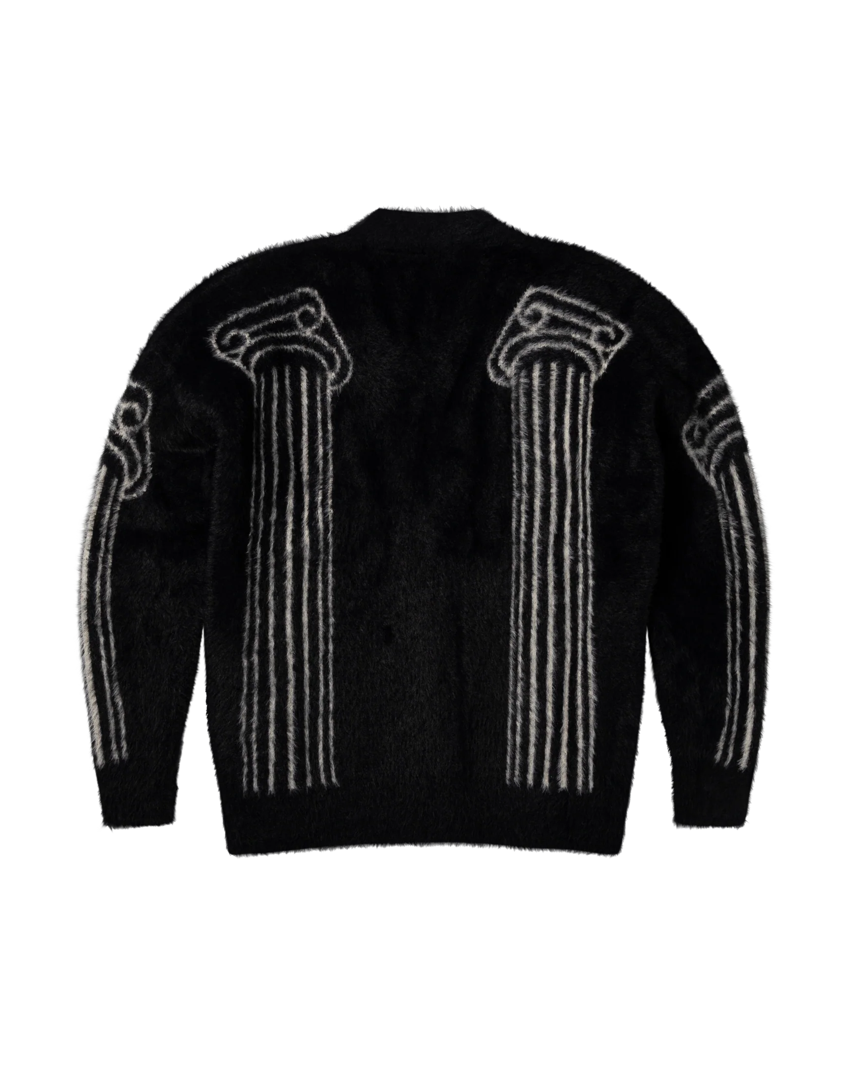 Oversized Chenille Column Knit Cardigan - Image 4
