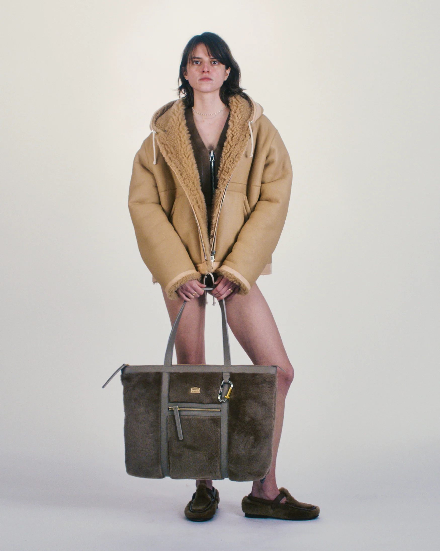 Oversized Sheepskin Jacket - Image 4