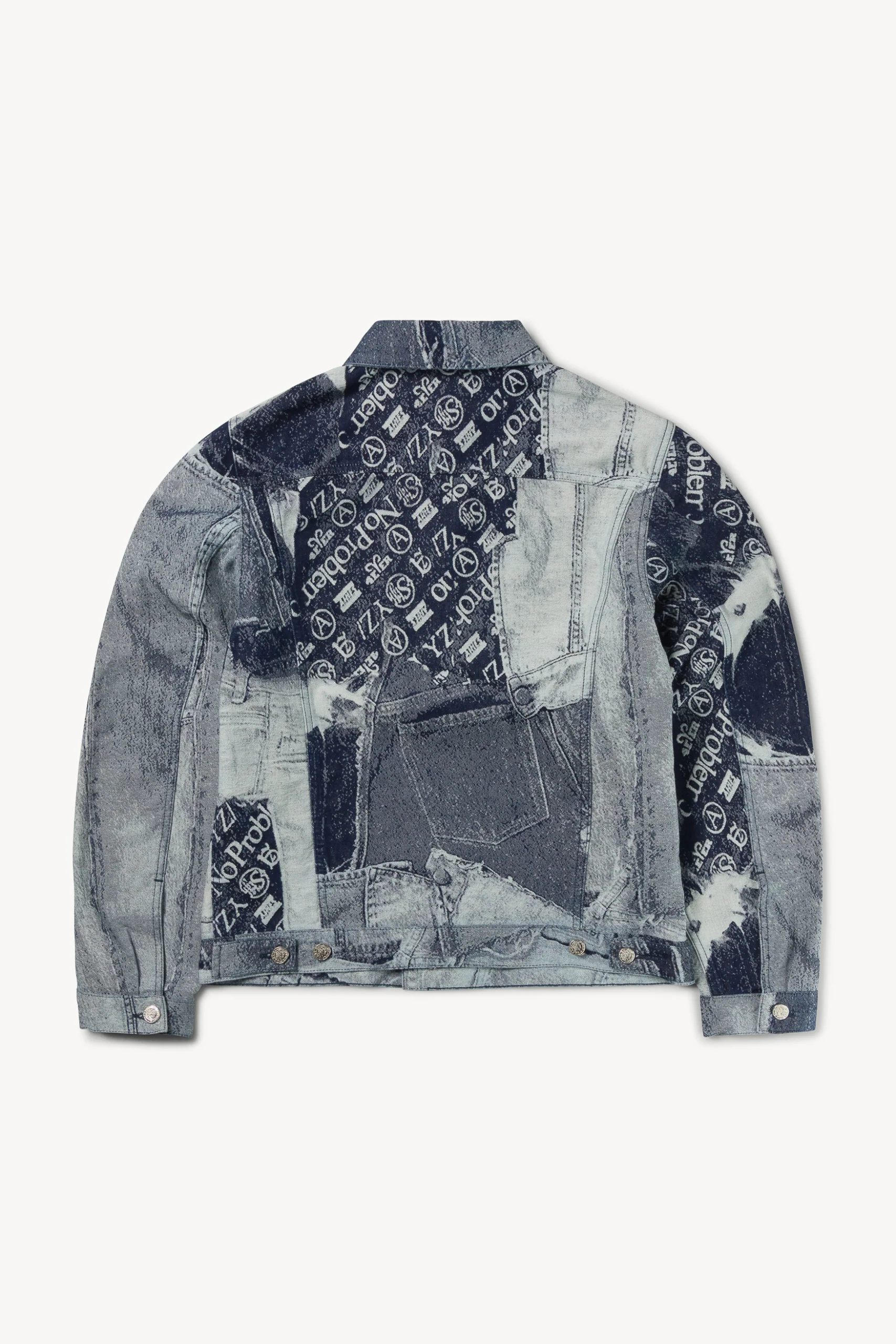 Patchwork Jacquard Trucker Jacket - Image 5