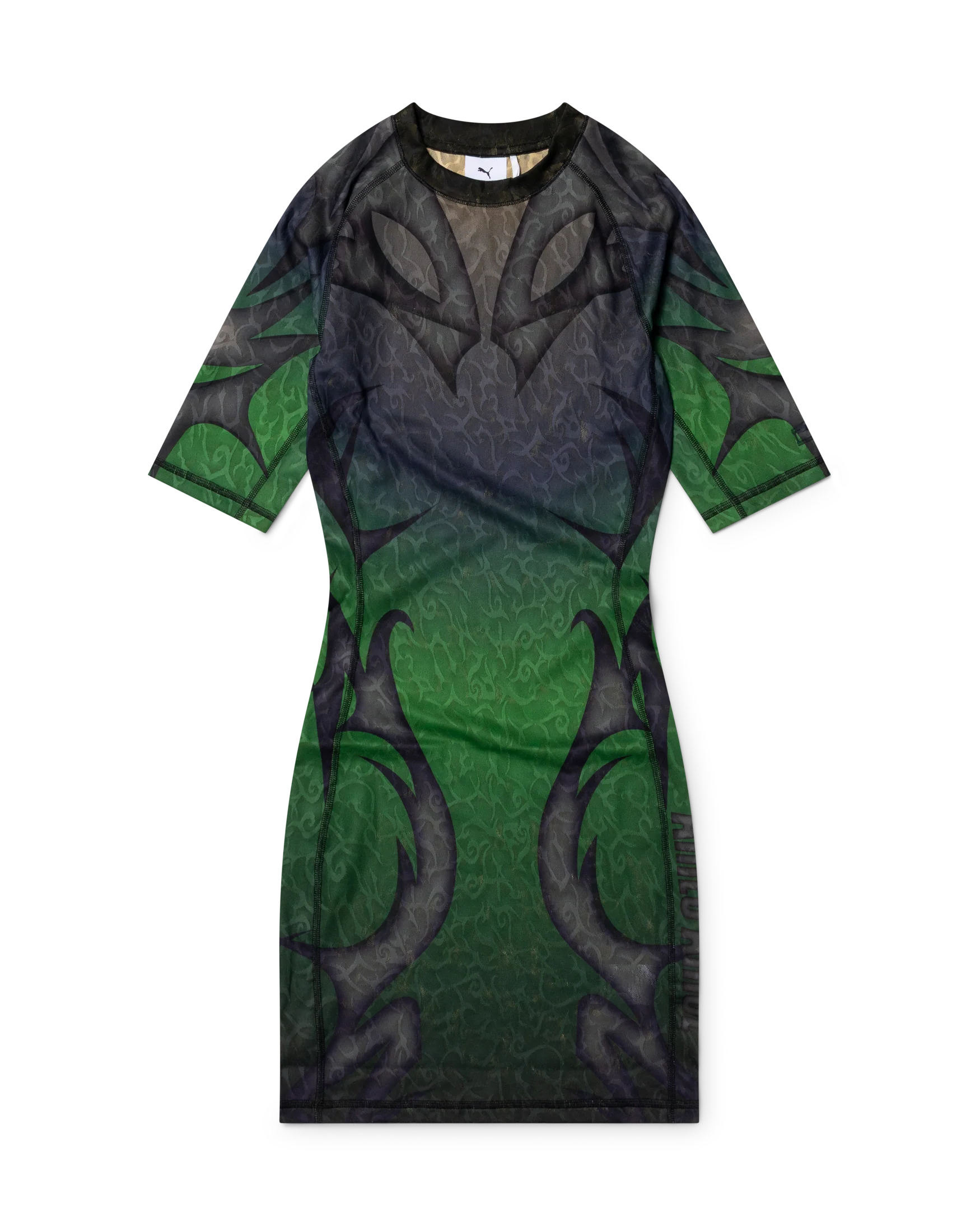 puma x aries tribal jacquard lace dress