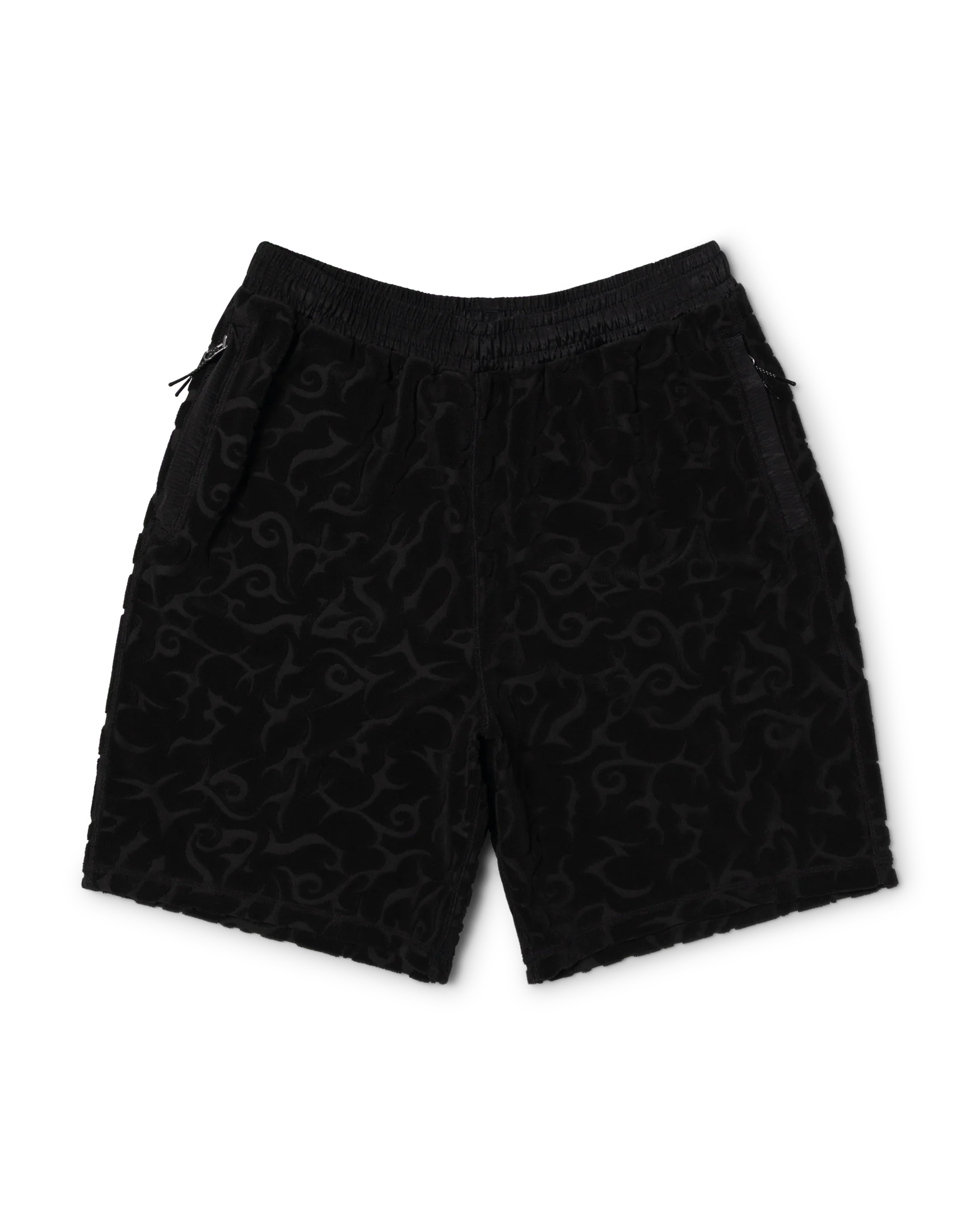 puma x aries tribal jacquard towelling shorts