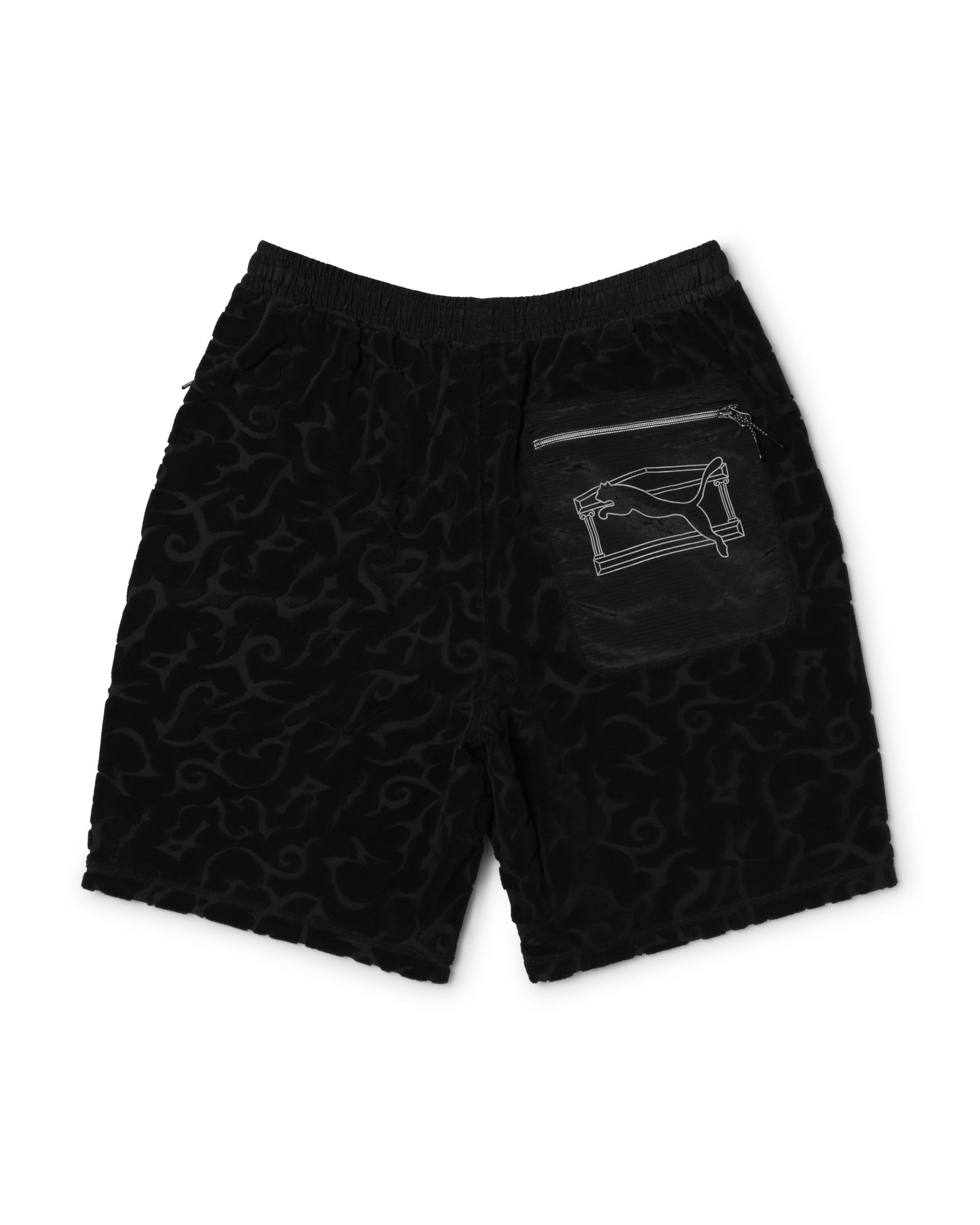 puma x aries tribal jacquard towelling shorts - Image 3