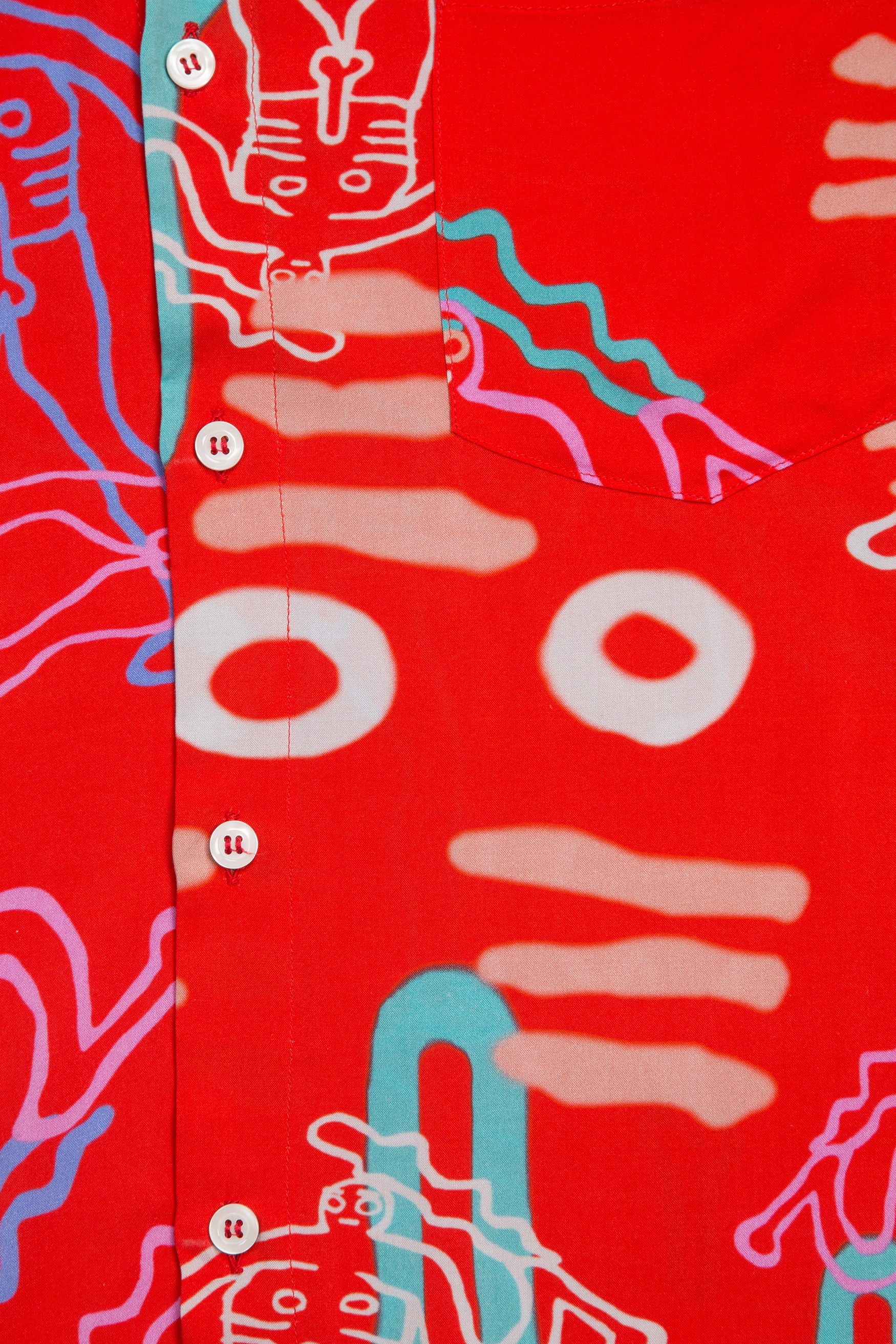 Dude Hawaiian shirt Red - Image 5