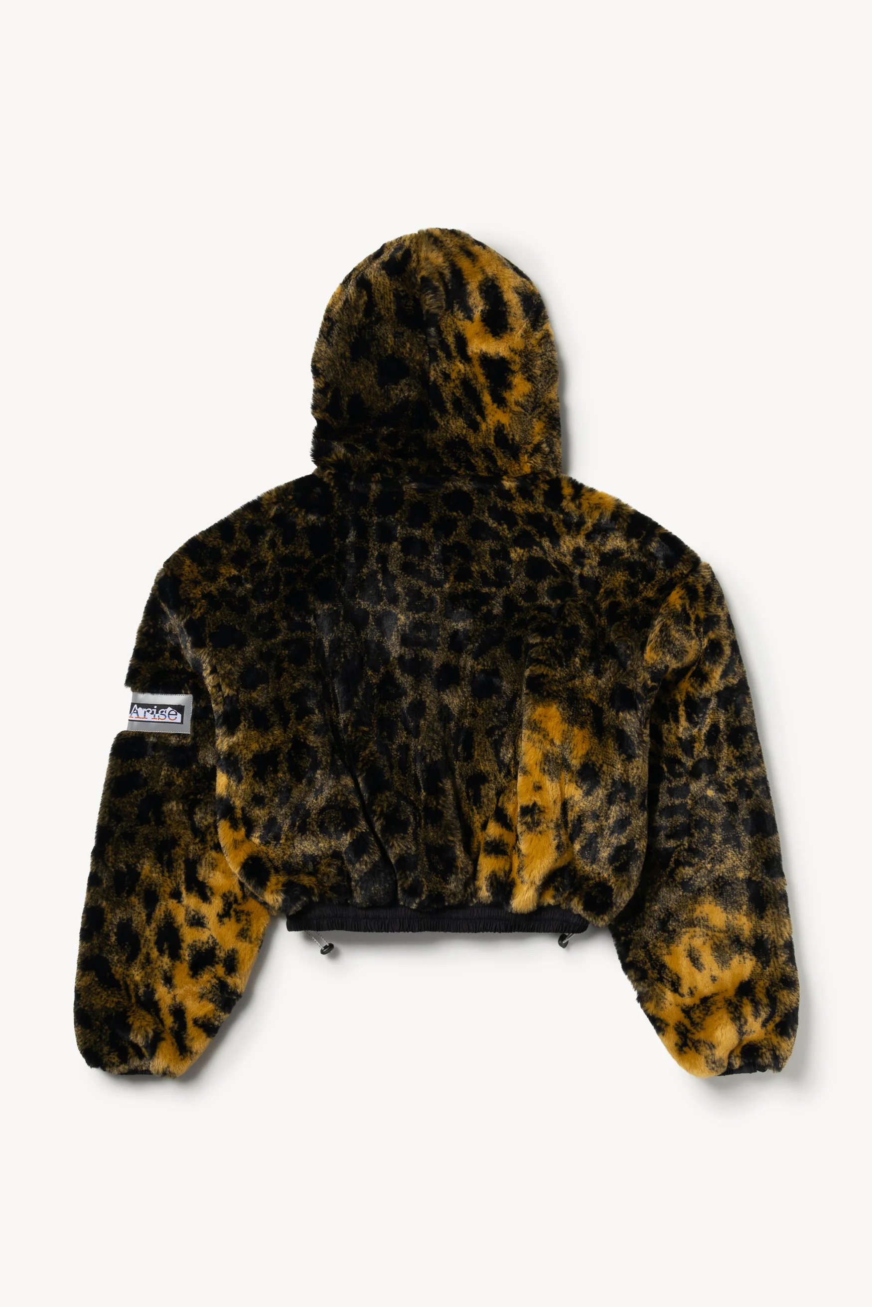 Leopard Fur Cropped Hoodie - Image 2