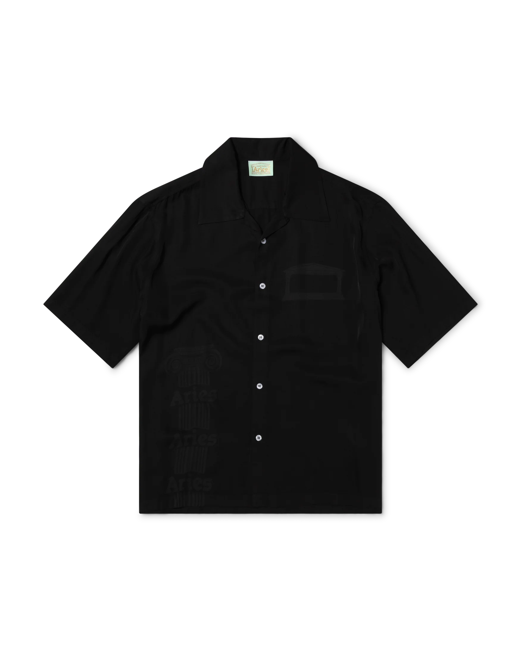 Ancient Column Satin Viscose Hawaiian Shirt