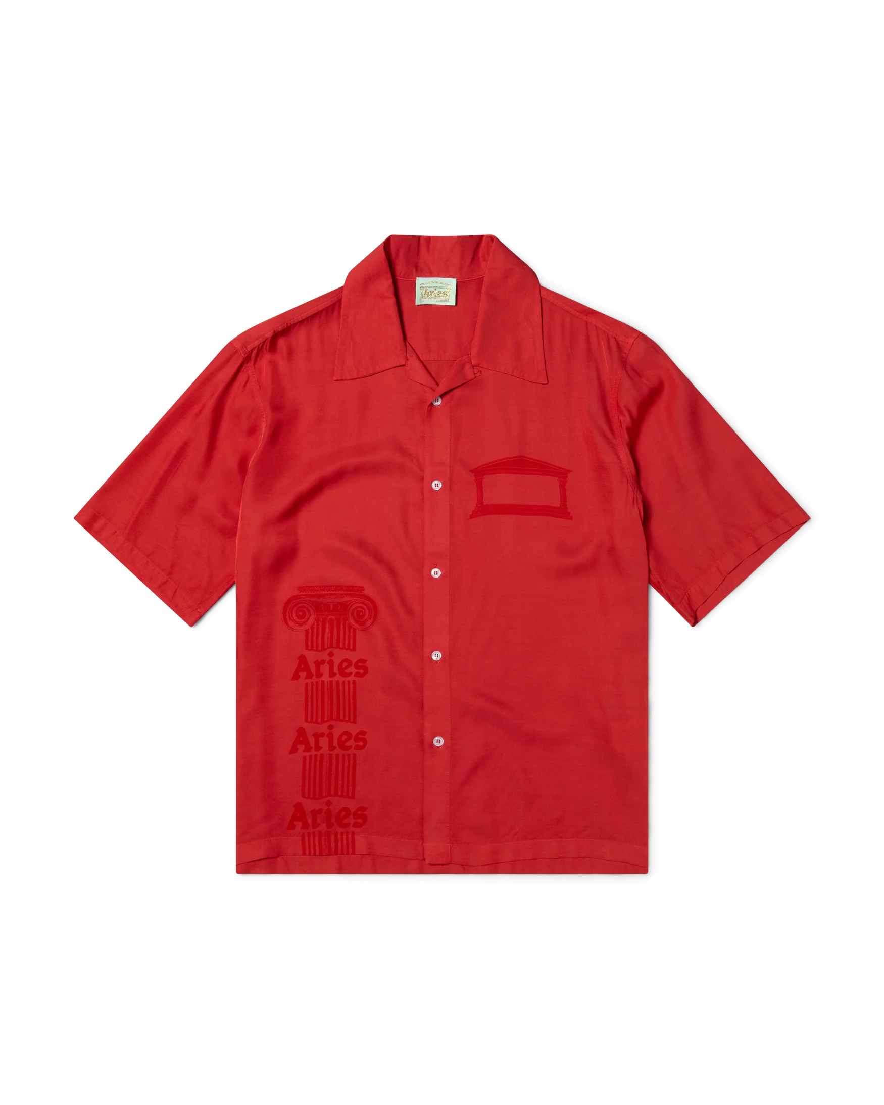 Ancient Column Satin Viscose Hawaiian Shirt
