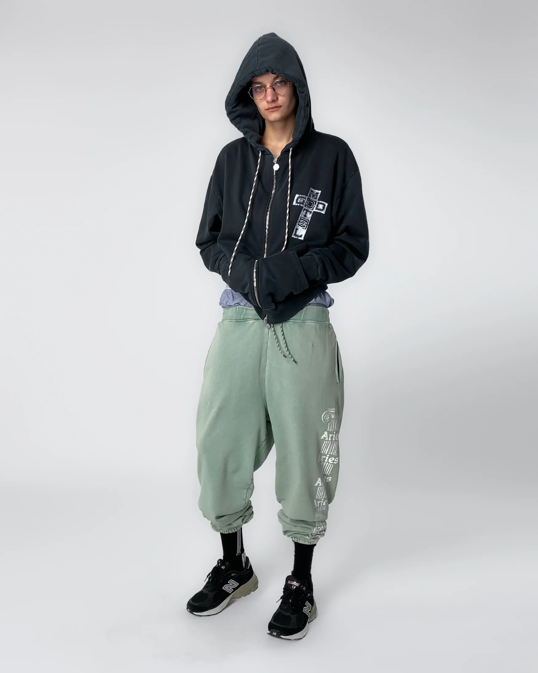 Faded God Town Zip Through Hoodie - Image 4