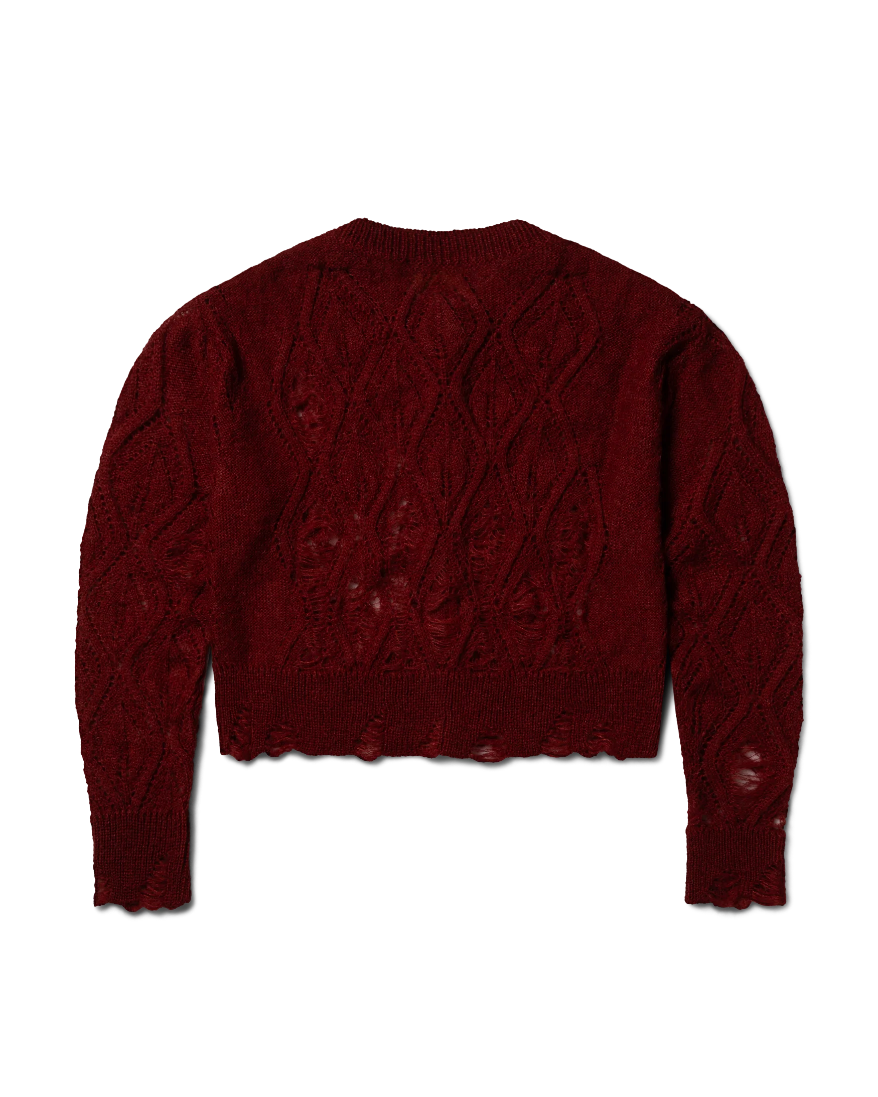 Lace Leaf and Ladders Mohair Cardigan - Image 3
