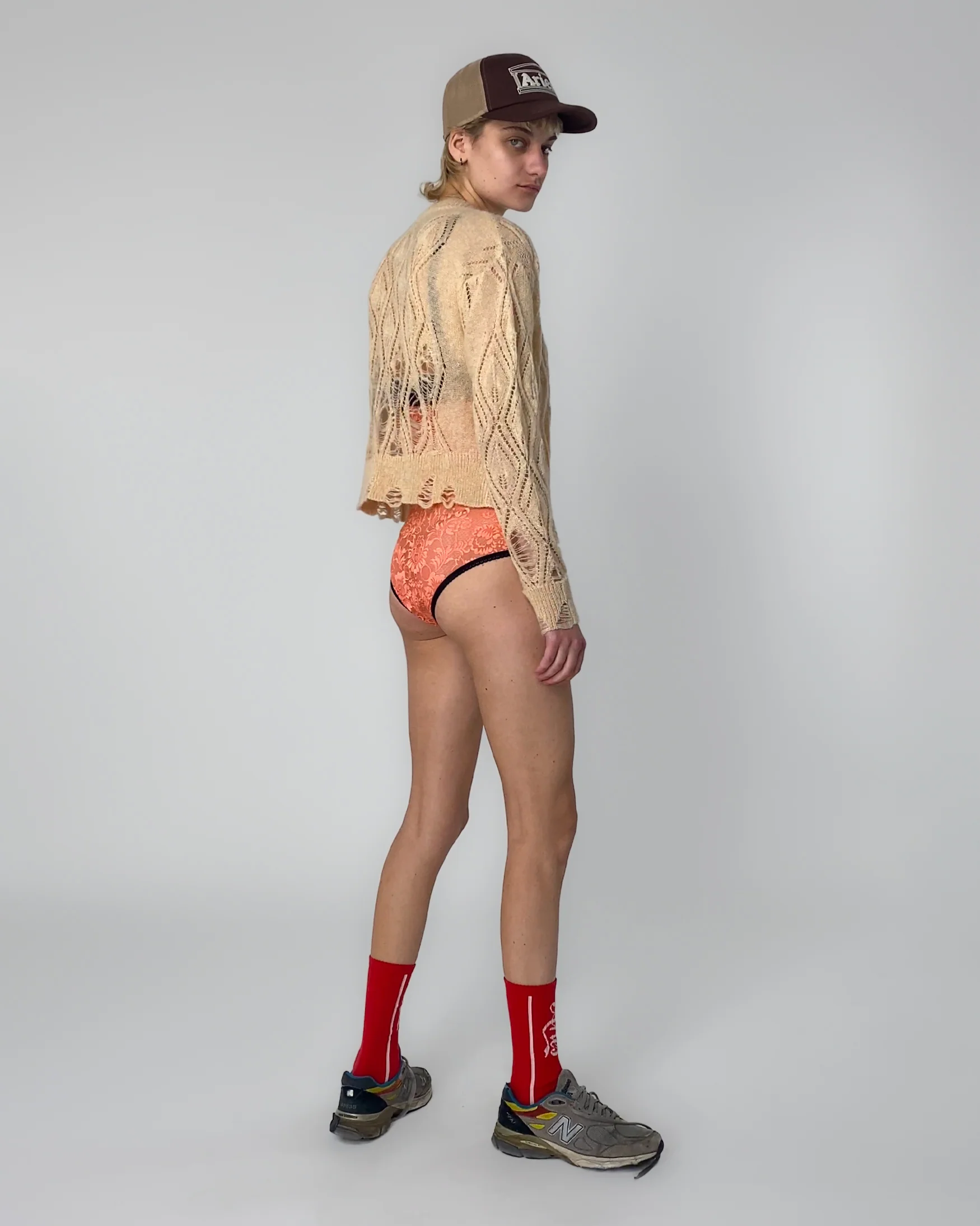 Lace Leaf and Ladders Mohair Cardigan - Image 4