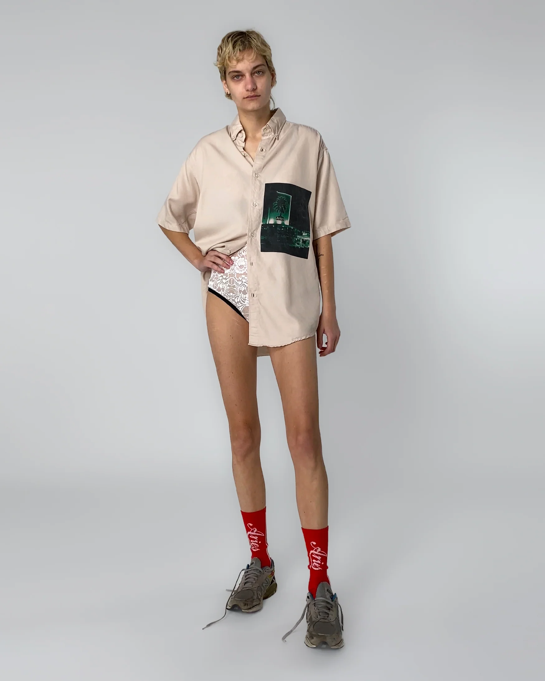 Motel Graphic Work Shirt - Image 3