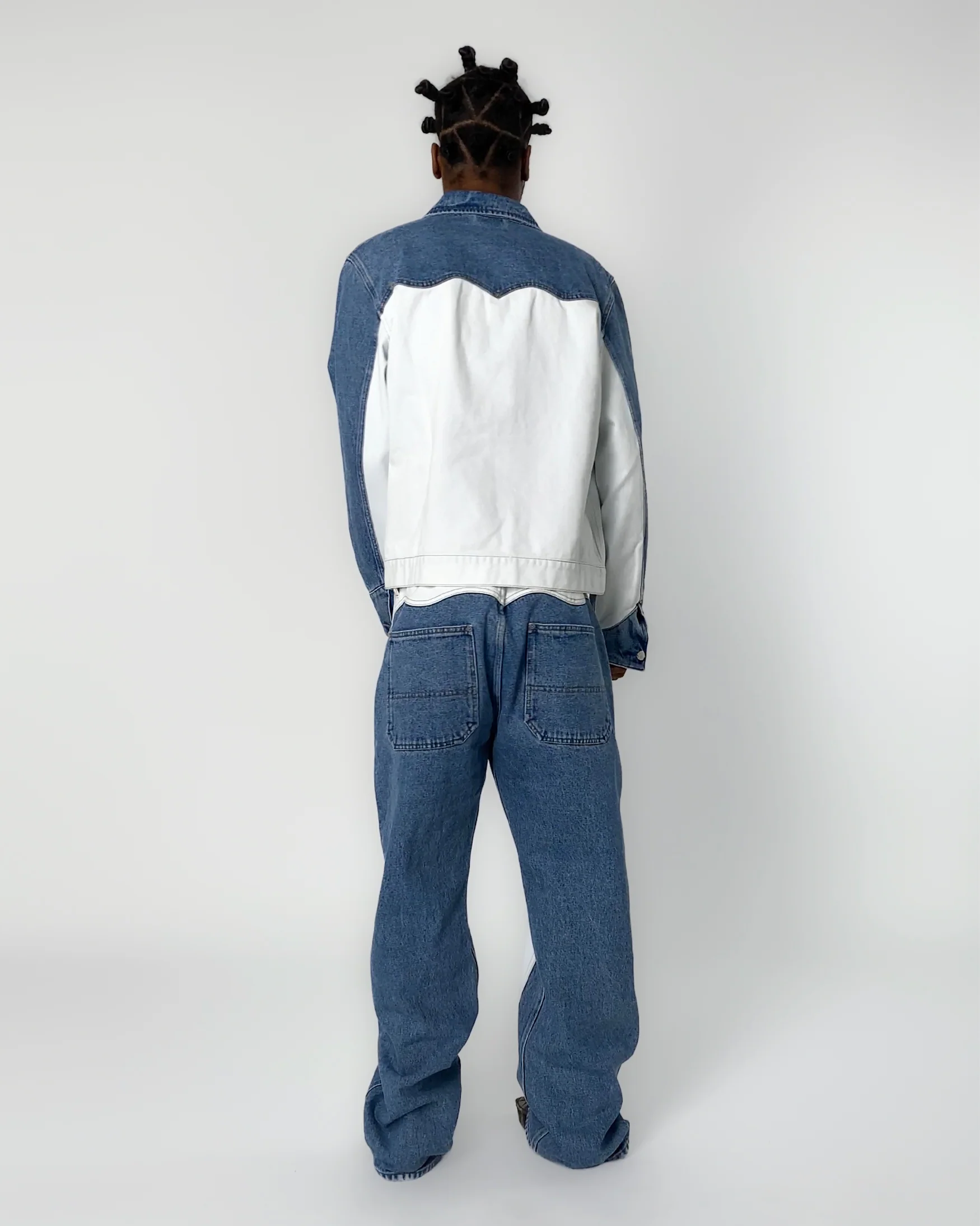 Patchwork Western Carpenter Jeans - Image 5