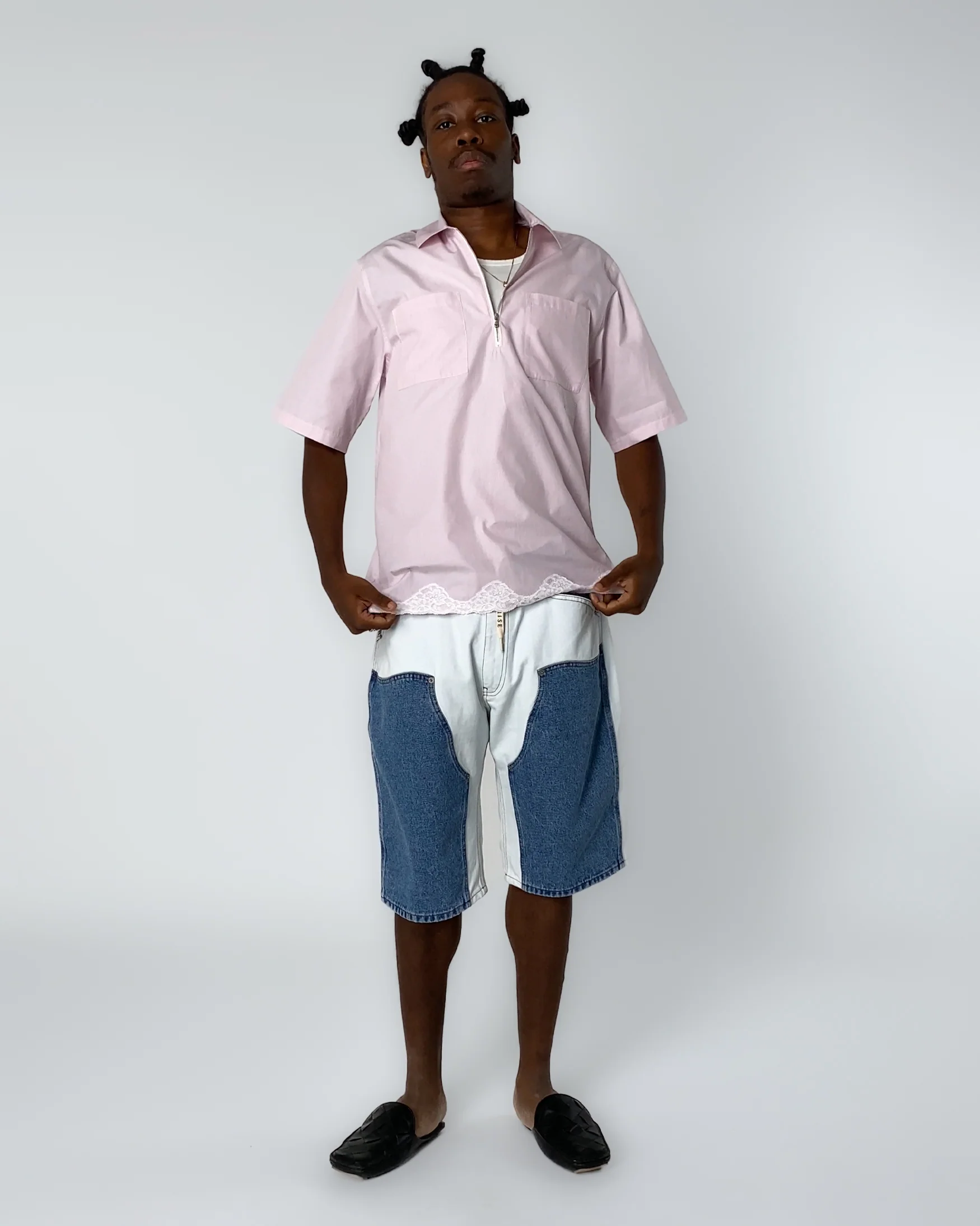 Patchwork Western Carpenter Shorts - Image 5