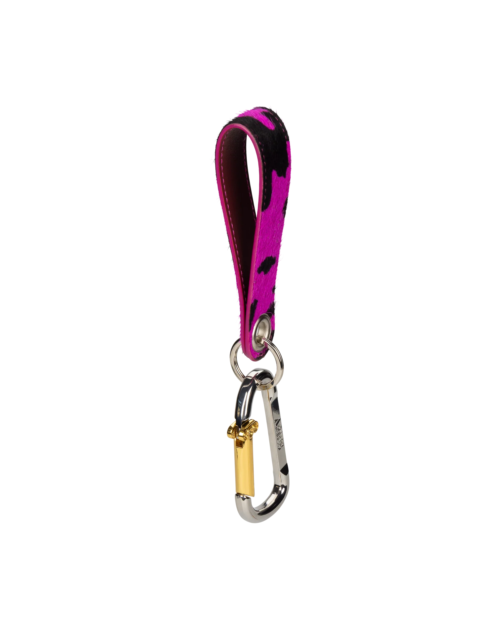 Column Carabiner Cow Print Pony Keychain