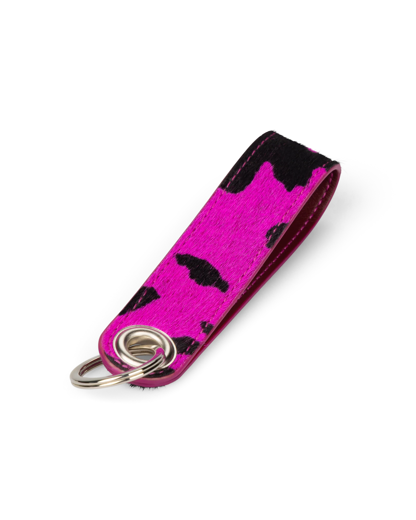 Column Carabiner Cow Print Pony Keychain - Image 4
