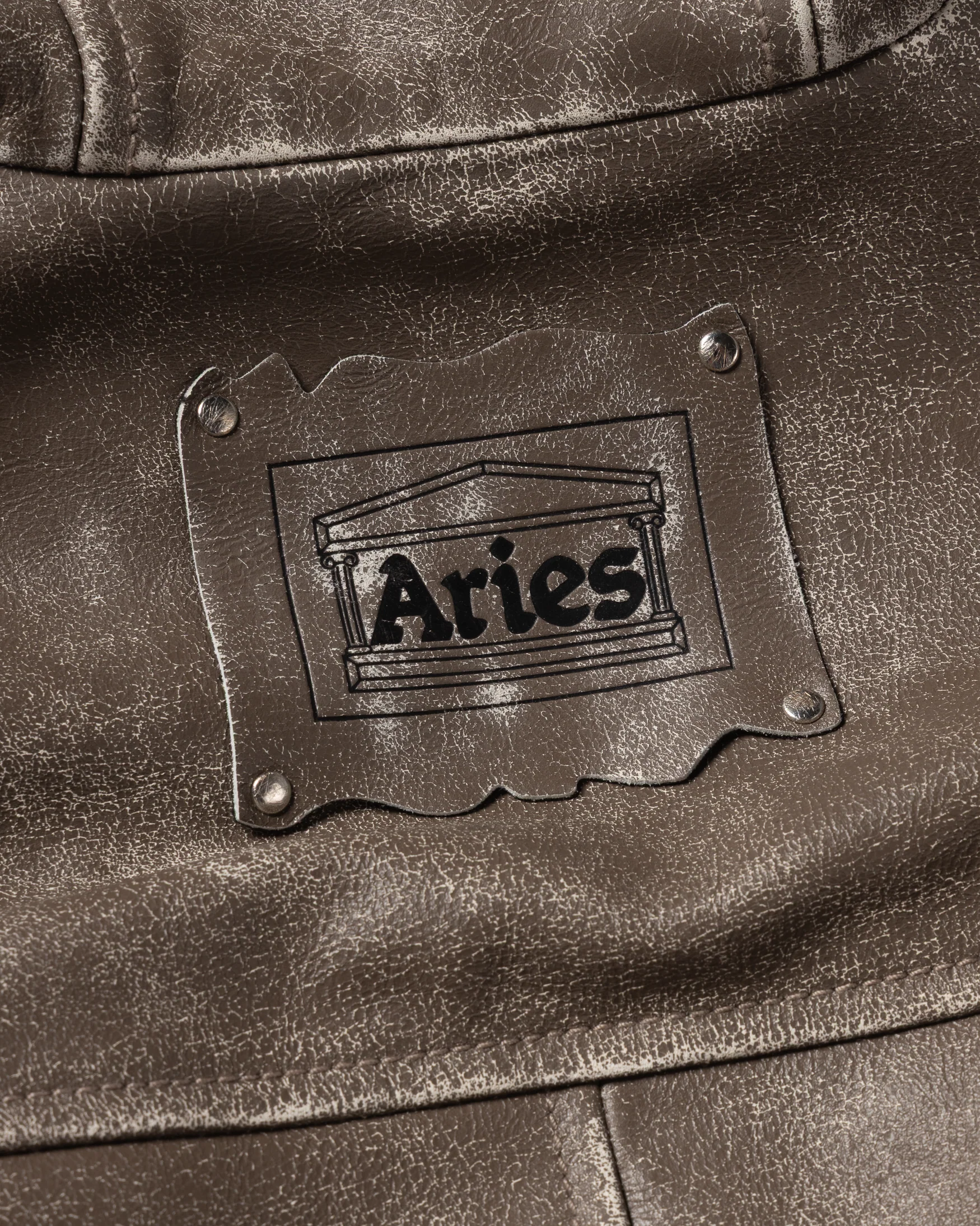 Distressed Leather Hooded Bomber Jacket - Image 9