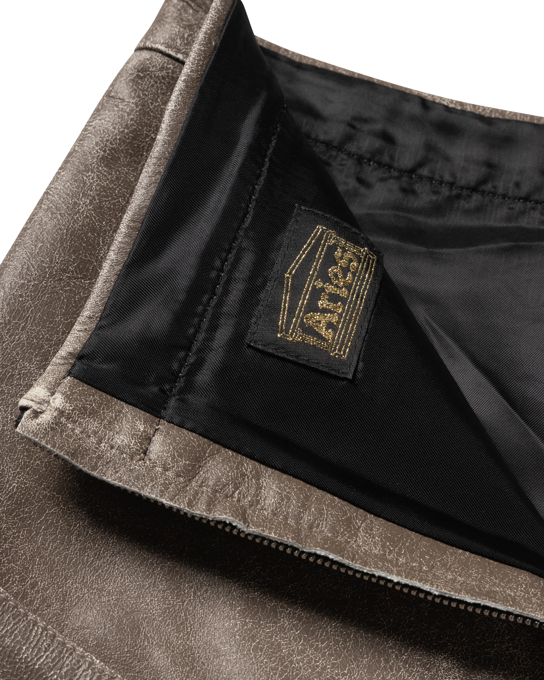 Distressed Leather Pencil Skirt - Image 7