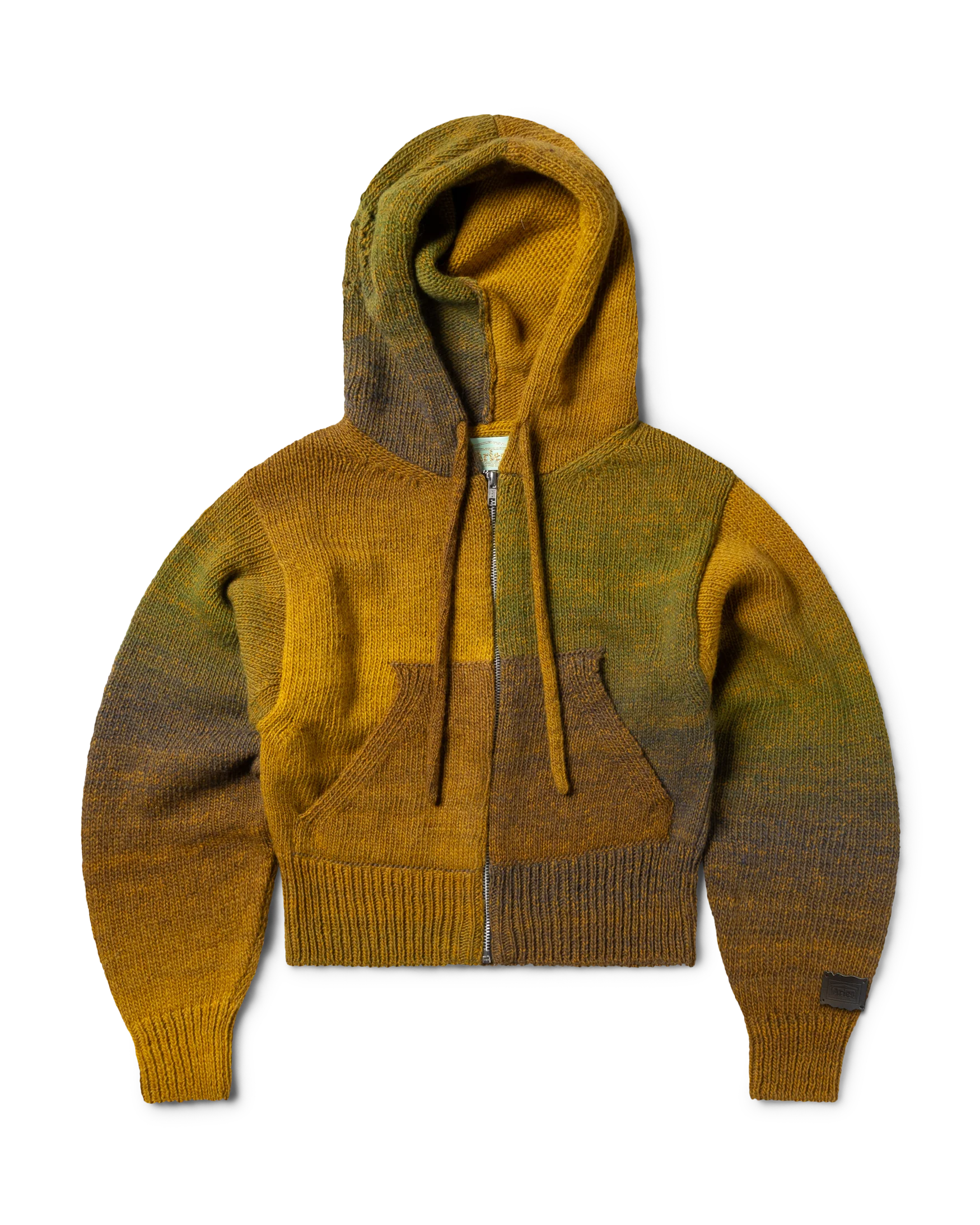 Space Dye Temple Knit Zip Thru Hoodie - Image 5