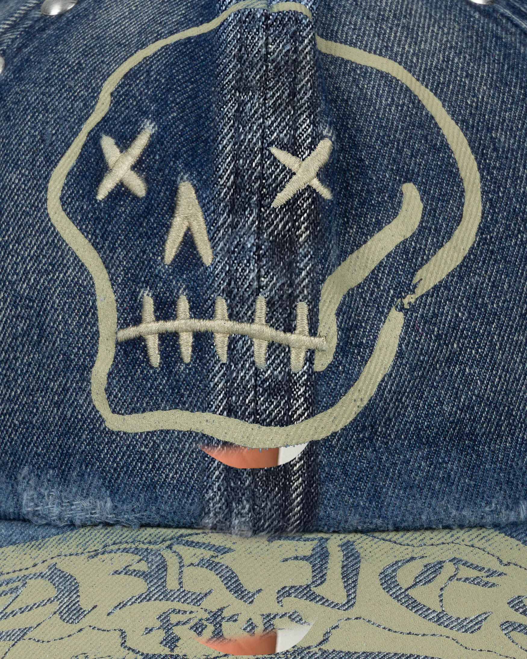 Studded Mega Graphic Denim Cap - Image 5