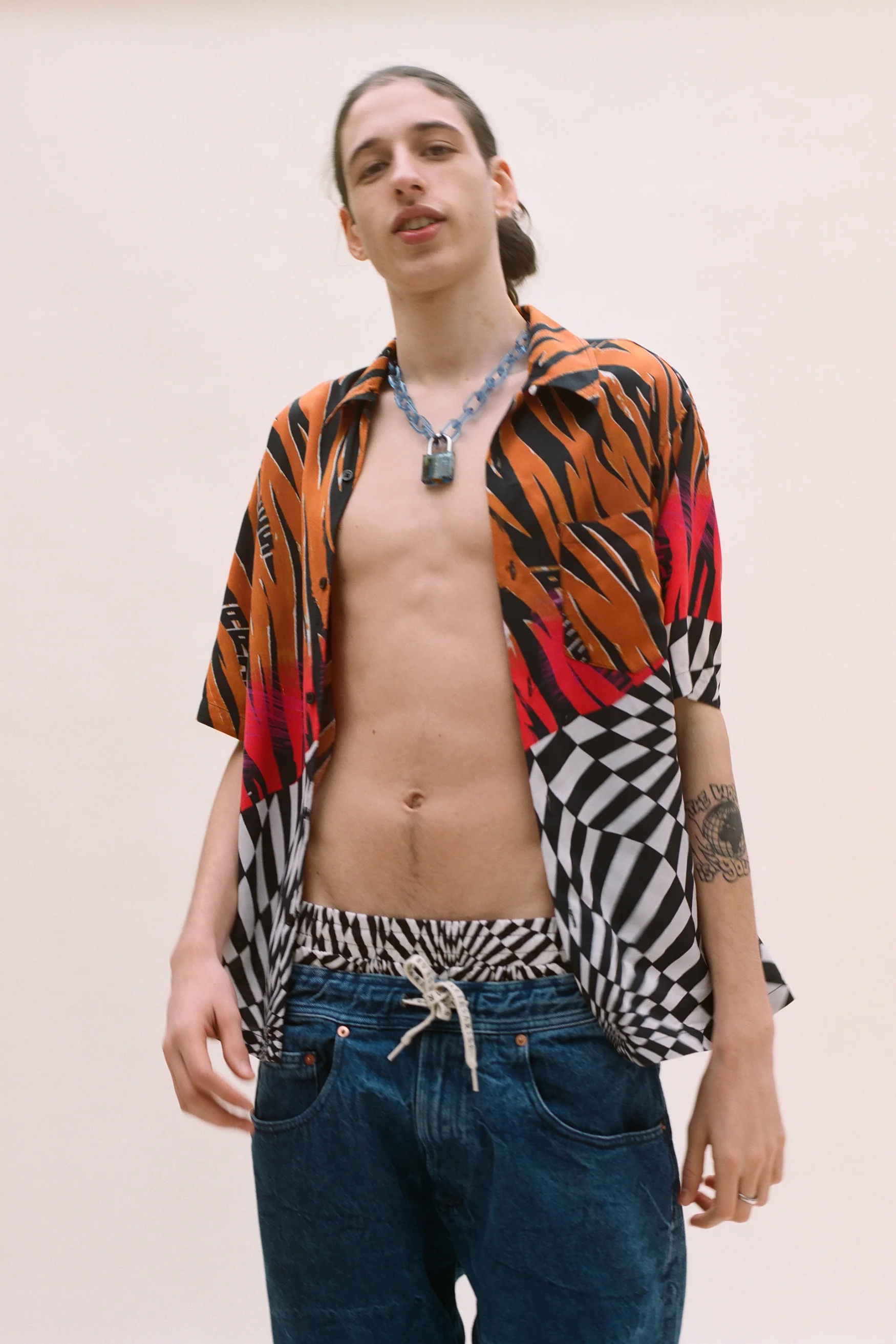 Aries x Vault by Vans Distorted Cheque Hawaiian Shirt - Image 2