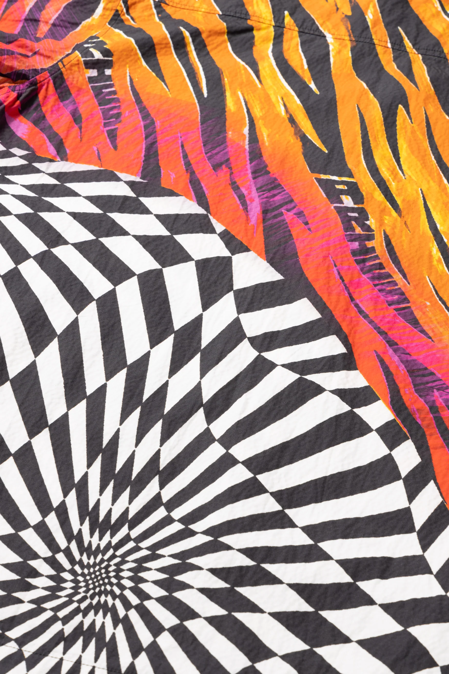 Aries x Vault by Vans Distorted Cheque Hawaiian Shirt - Image 8